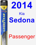 Passenger Wiper Blade for 2014 Kia Sedona - Hybrid