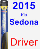 Driver Wiper Blade for 2015 Kia Sedona - Hybrid