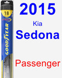 Passenger Wiper Blade for 2015 Kia Sedona - Hybrid