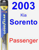 Passenger Wiper Blade for 2003 Kia Sorento - Hybrid