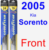 Front Wiper Blade Pack for 2005 Kia Sorento - Hybrid