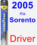 Driver Wiper Blade for 2005 Kia Sorento - Hybrid