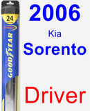 Driver Wiper Blade for 2006 Kia Sorento - Hybrid