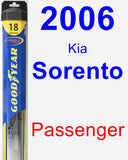 Passenger Wiper Blade for 2006 Kia Sorento - Hybrid