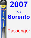 Passenger Wiper Blade for 2007 Kia Sorento - Hybrid