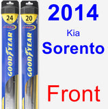 Front Wiper Blade Pack for 2014 Kia Sorento - Hybrid