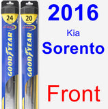 Front Wiper Blade Pack for 2016 Kia Sorento - Hybrid