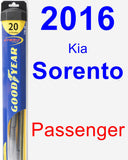 Passenger Wiper Blade for 2016 Kia Sorento - Hybrid