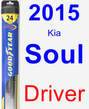 Driver Wiper Blade for 2015 Kia Soul - Hybrid