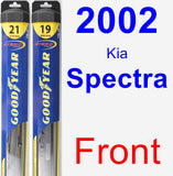 Front Wiper Blade Pack for 2002 Kia Spectra - Hybrid