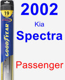 Passenger Wiper Blade for 2002 Kia Spectra - Hybrid