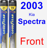 Front Wiper Blade Pack for 2003 Kia Spectra - Hybrid