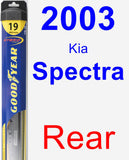 Rear Wiper Blade for 2003 Kia Spectra - Hybrid