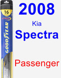 Passenger Wiper Blade for 2008 Kia Spectra - Hybrid