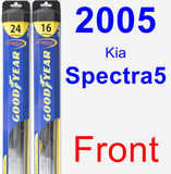 Front Wiper Blade Pack for 2005 Kia Spectra5 - Hybrid