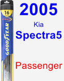 Passenger Wiper Blade for 2005 Kia Spectra5 - Hybrid