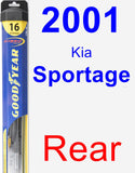 Rear Wiper Blade for 2001 Kia Sportage - Hybrid