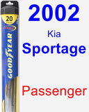 Passenger Wiper Blade for 2002 Kia Sportage - Hybrid