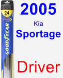 Driver Wiper Blade for 2005 Kia Sportage - Hybrid