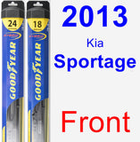 Front Wiper Blade Pack for 2013 Kia Sportage - Hybrid