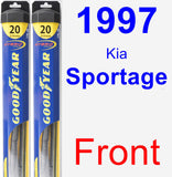 Front Wiper Blade Pack for 1997 Kia Sportage - Hybrid