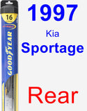 Rear Wiper Blade for 1997 Kia Sportage - Hybrid