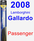 Passenger Wiper Blade for 2008 Lamborghini Gallardo - Hybrid