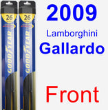 Front Wiper Blade Pack for 2009 Lamborghini Gallardo - Hybrid