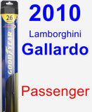 Passenger Wiper Blade for 2010 Lamborghini Gallardo - Hybrid