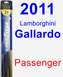 Passenger Wiper Blade for 2011 Lamborghini Gallardo - Hybrid