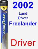 Driver Wiper Blade for 2002 Land Rover Freelander - Hybrid