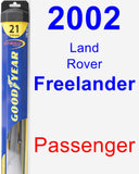 Passenger Wiper Blade for 2002 Land Rover Freelander - Hybrid