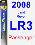 Passenger Wiper Blade for 2008 Land Rover LR3 - Hybrid