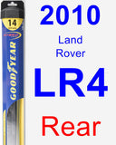 Rear Wiper Blade for 2010 Land Rover LR4 - Hybrid