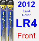 Front Wiper Blade Pack for 2012 Land Rover LR4 - Hybrid