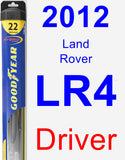 Driver Wiper Blade for 2012 Land Rover LR4 - Hybrid