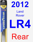 Rear Wiper Blade for 2012 Land Rover LR4 - Hybrid