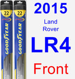 Front Wiper Blade Pack for 2015 Land Rover LR4 - Hybrid