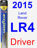 Driver Wiper Blade for 2015 Land Rover LR4 - Hybrid