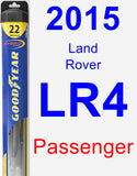 Passenger Wiper Blade for 2015 Land Rover LR4 - Hybrid