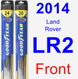 Front Wiper Blade Pack for 2014 Land Rover LR2 - Hybrid