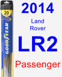 Passenger Wiper Blade for 2014 Land Rover LR2 - Hybrid