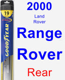 Rear Wiper Blade for 2000 Land Rover Range Rover - Hybrid