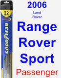 Passenger Wiper Blade for 2006 Land Rover Range Rover Sport - Hybrid