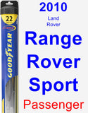 Passenger Wiper Blade for 2010 Land Rover Range Rover Sport - Hybrid