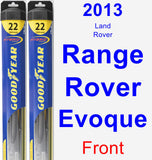 Front Wiper Blade Pack for 2013 Land Rover Range Rover Evoque - Hybrid