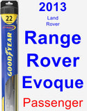 Passenger Wiper Blade for 2013 Land Rover Range Rover Evoque - Hybrid