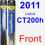 Front Wiper Blade Pack for 2011 Lexus CT200h - Hybrid