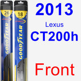 Front Wiper Blade Pack for 2013 Lexus CT200h - Hybrid