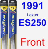 Front Wiper Blade Pack for 1991 Lexus ES250 - Hybrid